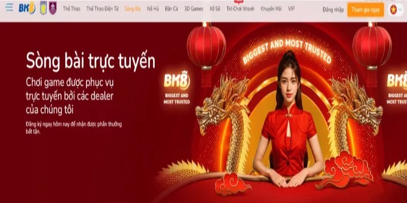 Giao diện BK8 thu hút